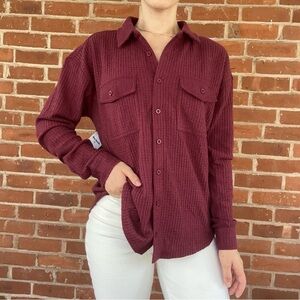 NEW Lucky Brand Burgundy Shirt